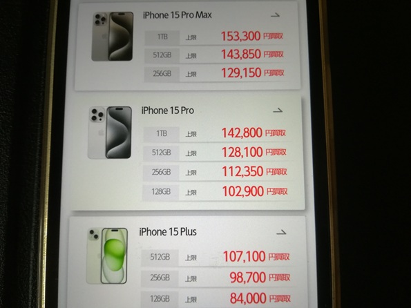 iPhone15買取価格相場