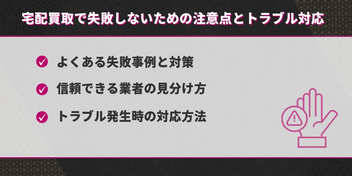 宅配買取で失敗しないための注意点とトラブル対応