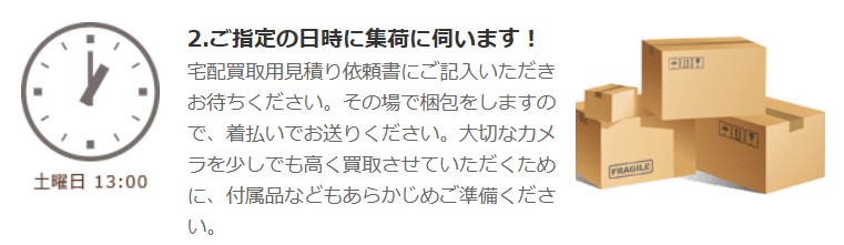 宅配買取step2
